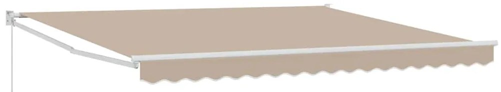 Toldo Retrátil Manual vidaXL Bege 400x300 cm