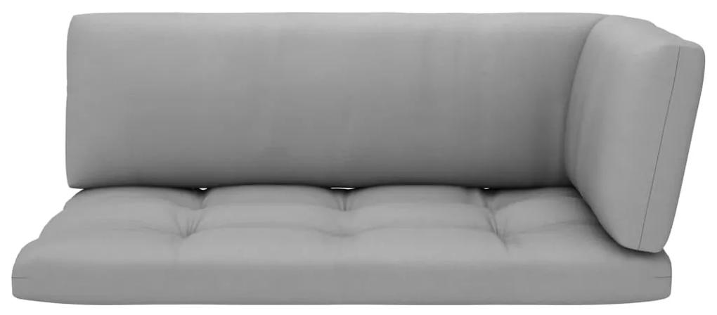 Sofá de paletes 2 lugares com almofadões pinho impregnado preto