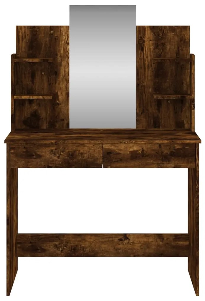 Toucador com espelho 96x39x142 cm cor carvalho fumado