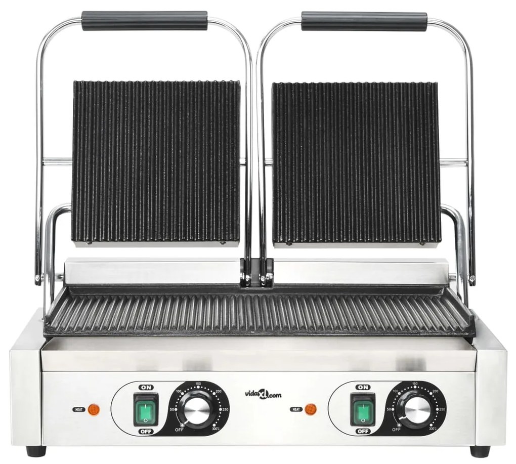 Grelhador sanduicheira Panini dupla 3600 W 57x30,5x20 cm