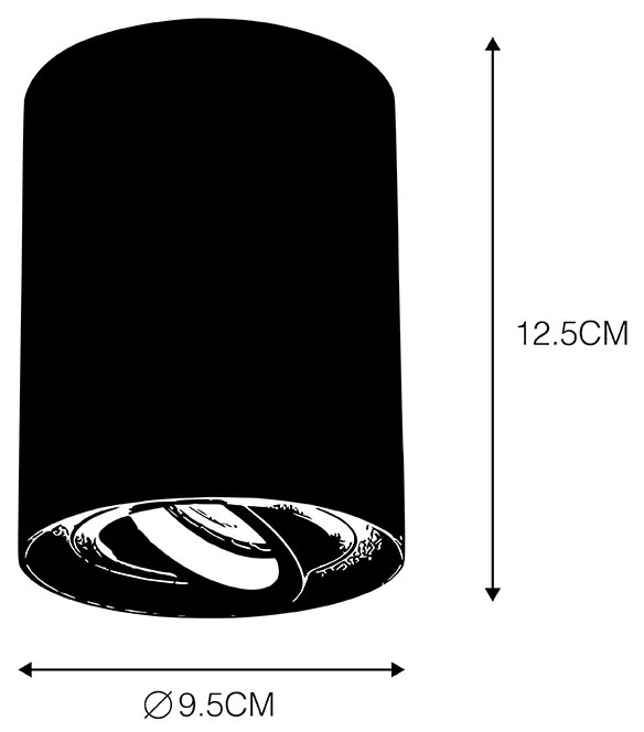 LED Foco inteligente cinzento com cobre incl. lâmpada GU10 WiFi - Rondoo Up Design