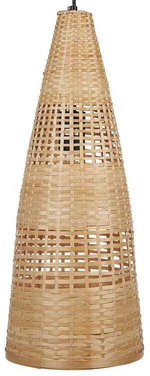 Candeeiro de teto em bambu castanho claro SUAM Beliani