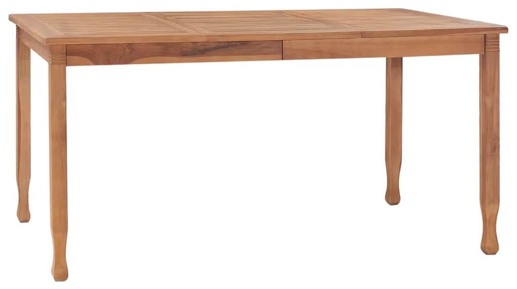 315465 vidaXL Mesa de jantar p/ jardim 150x90x75 cm madeira de teca maciça