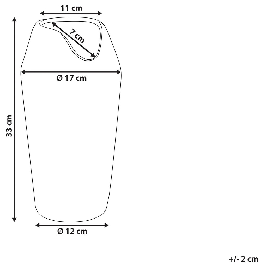 Vaso de cerâmica grés preta 33 cm APAMEA Beliani