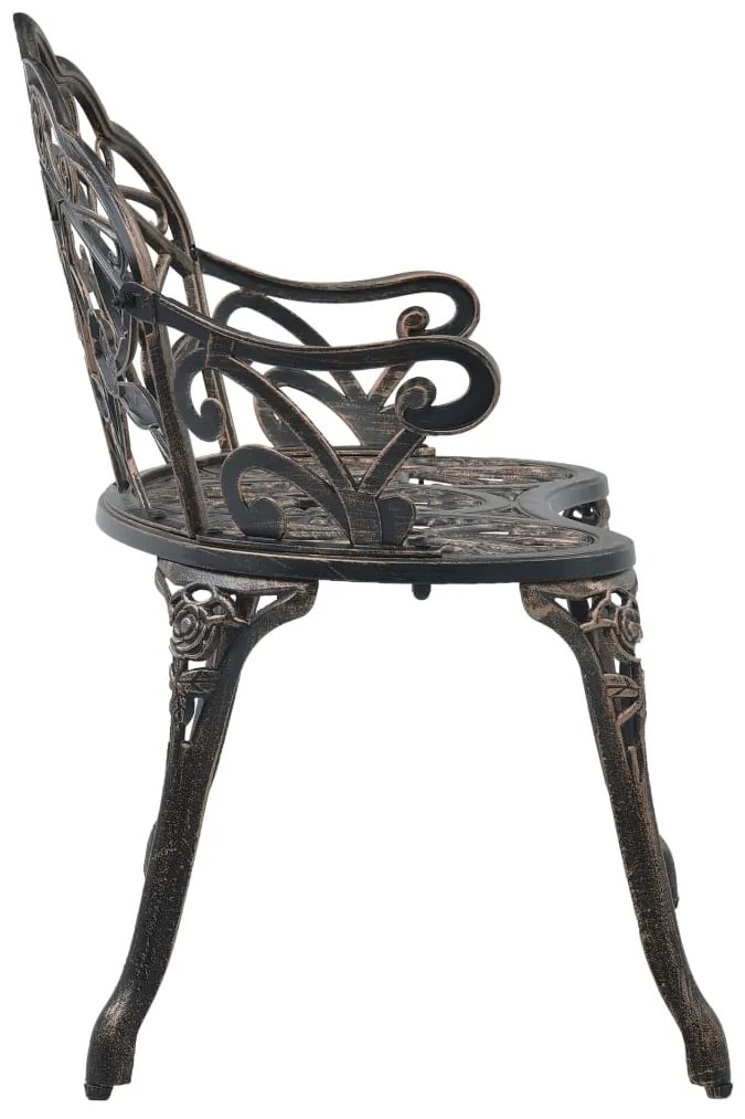 Banco bistrô 100 cm alumínio fundido bronze