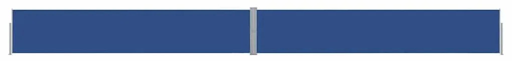 Toldo lateral retrátil para pátio 140x1200 cm azul