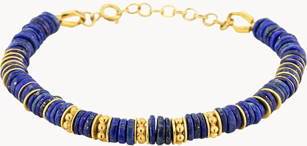 Pulseira banhada a ouro com lápis-lazúli Neo