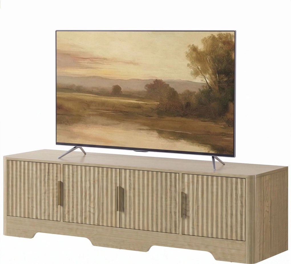 Móvel TV, 140 x 40 x 40 cm, Para Televisores até 60 Polegadas, Cor Carvalho