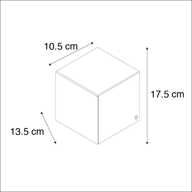 Candeeiro de parede moderno cobre - Cube Design,Moderno