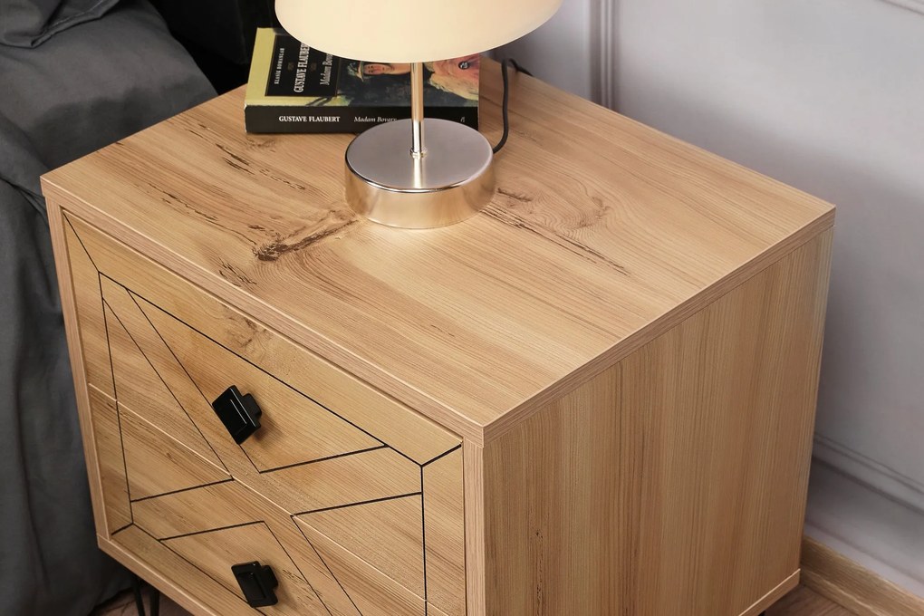 Mesa de Cabeceira Luna – Pinho – 50 x 55 x 40 cm