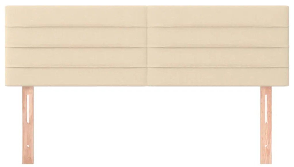 Cabeceira de cama 2 pcs tecido 72x5x78/88 cm creme
