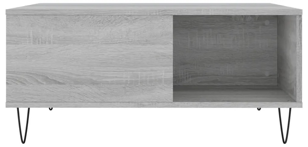 Mesa de centro 80x80x36,5 cm derivados madeira cinzento sonoma
