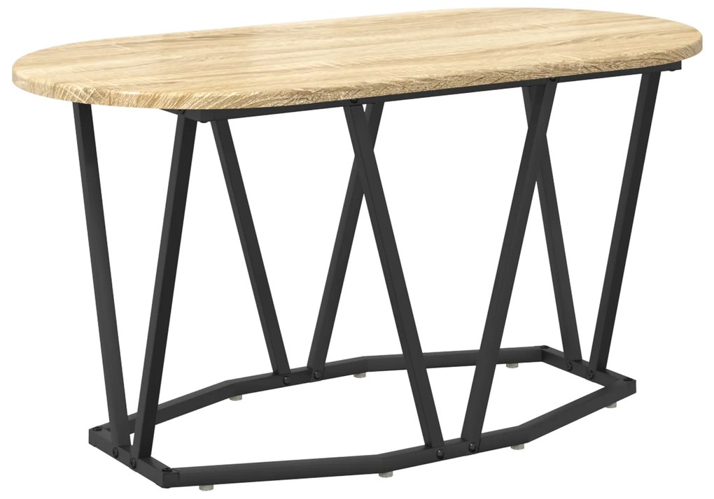 Mesa de Centro em Carvalho Sonoma 80x40x40,5 cm, Madeira Revestida e M