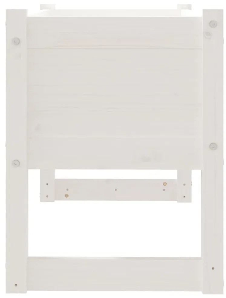 Vaso/floreira 78x40x52 cm pinho maciço branco
