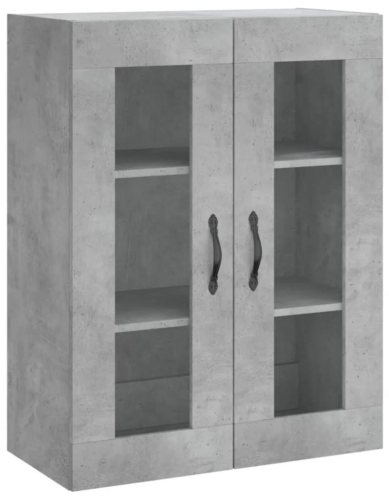 Armário de parede 69,5x34x90 cm deriv. madeira cinzento cimento
