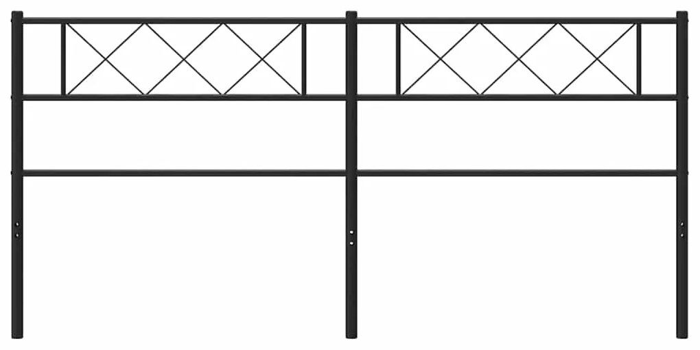 Cabeceira de cama 193 cm metal preto