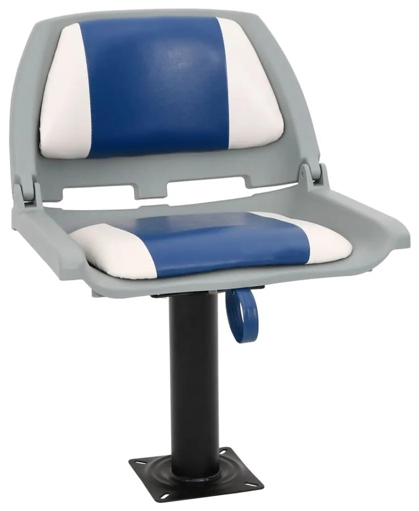 4 pcs conjunto assento barco dobrável 48x51x41 cm azul e branco