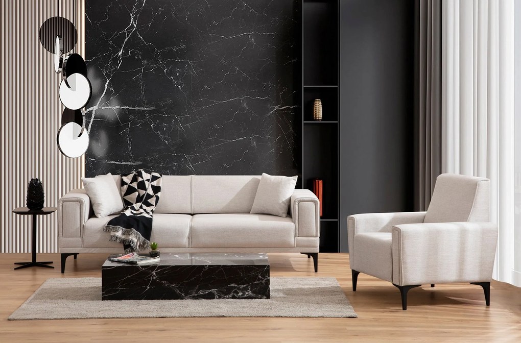 Sofá de 2 Lugares Horizon – Ecru – 170 x 85 x 77 cm