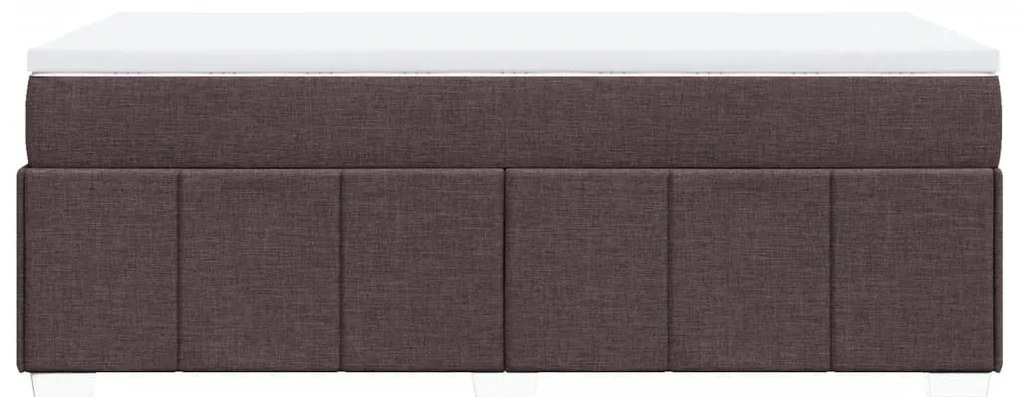 Cama com molas/colchão 90x190 cm tecido castanho-escuro