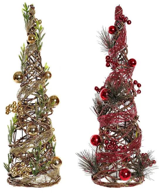Árvore de Natal DKD Home Decor Rotim (2 pcs) (22 x 22 x 57 cm)