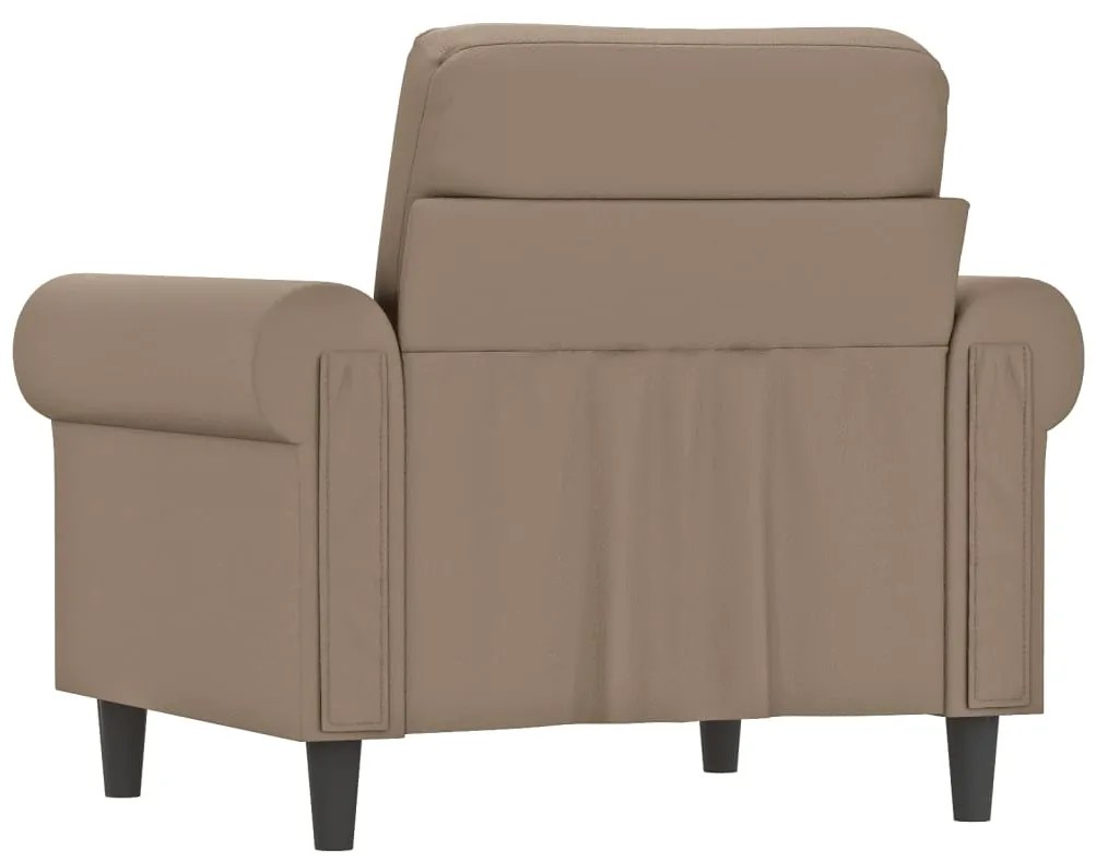 Poltrona 60 cm couro artificial cappuccino