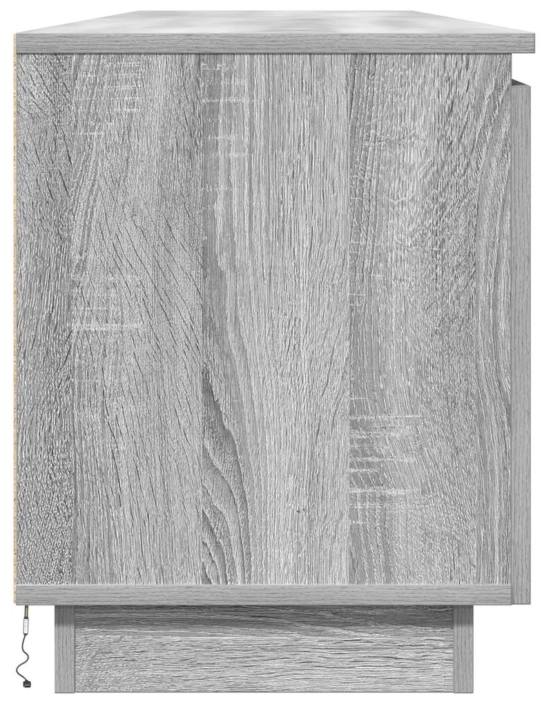 Armário de TV com LED Cinza Sonoma 180x38x49 cm Madeira Engenheirada