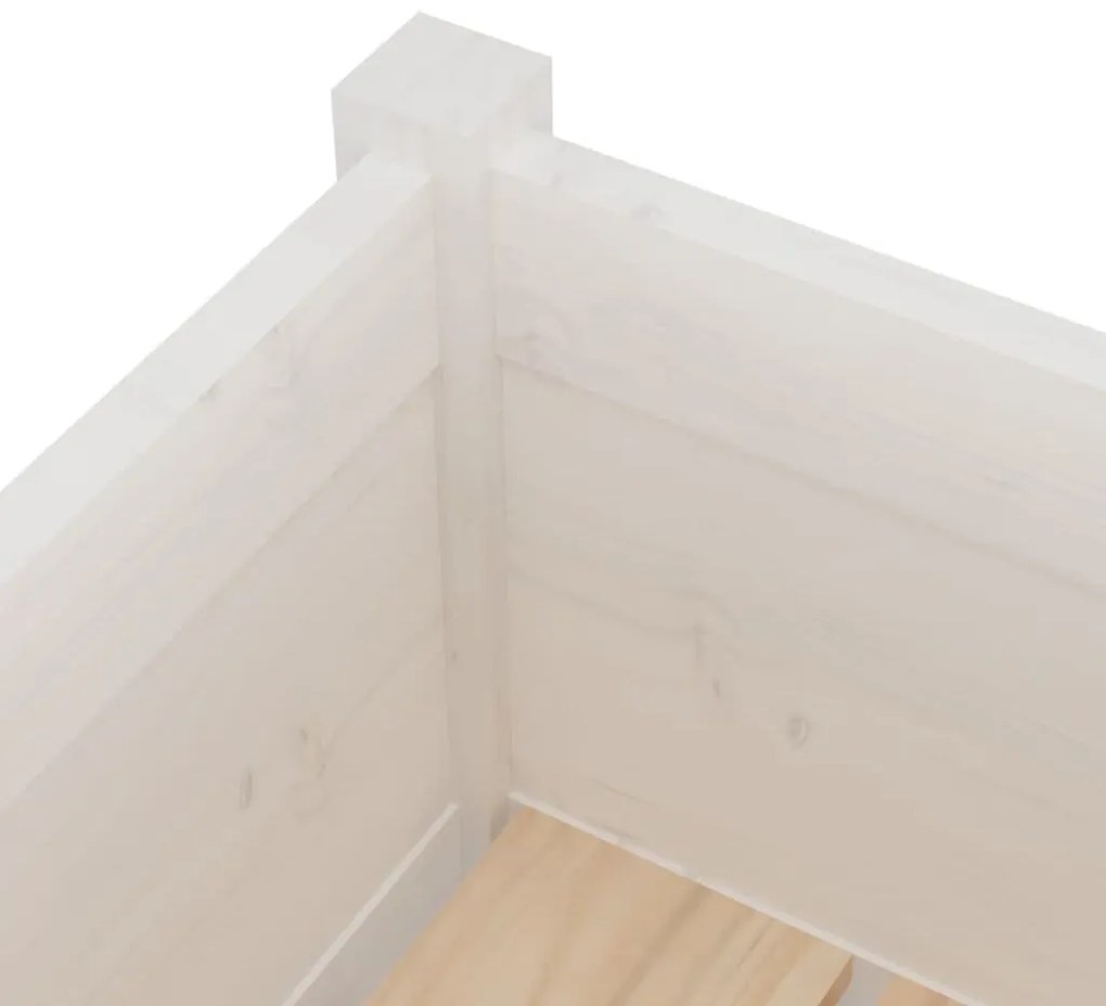 Vasos/floreiras de jardim 2 pcs 70x31x70 cm pinho maciço branco