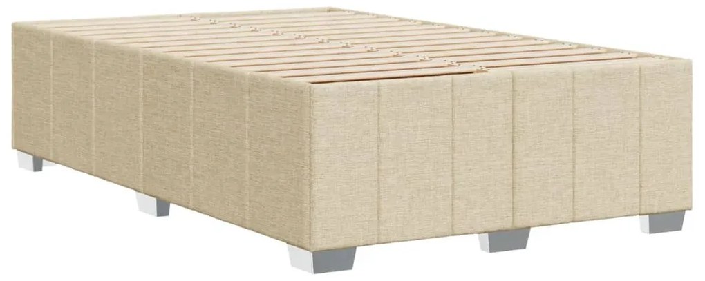 Estrutura de cama sem colchão 120x200 cm tecido cor creme