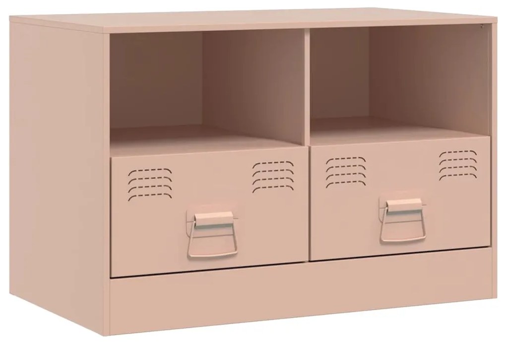 Móveis de TV 2 pcs 67x39x44 cm aço rosa