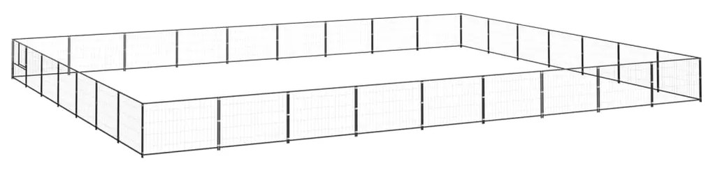 Canil para cães 63 m² aço preto
