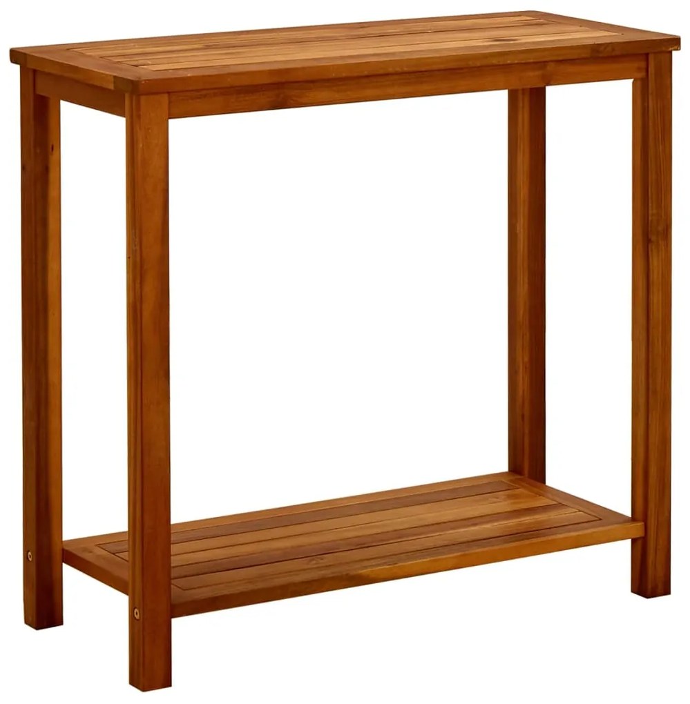 316405 vidaXL Mesa consola para jardim 80x35x75 cm madeira de acácia maciça