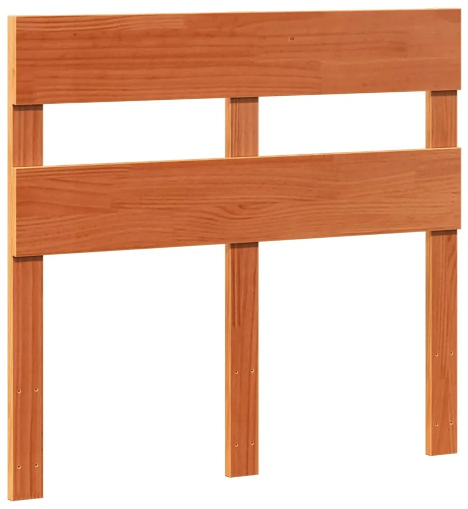 Cama sem colchão 90x200 cm pinho maciço castanho-mel