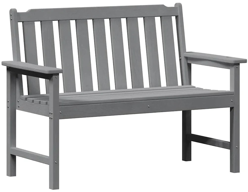 Banco de Jardim Cinza Claro 120 cm HDPE