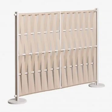 Pacote De 2 Telas De Alumínio E Corda Tunas Beige De Amêndoa & 160 X 120 Cm - Sklum