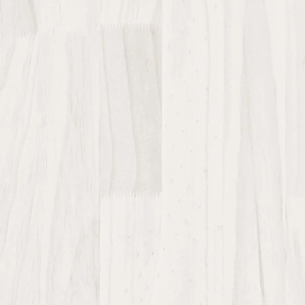 Mesa de cabeceira 40x30,5x35,5 cm pinho maciço branco