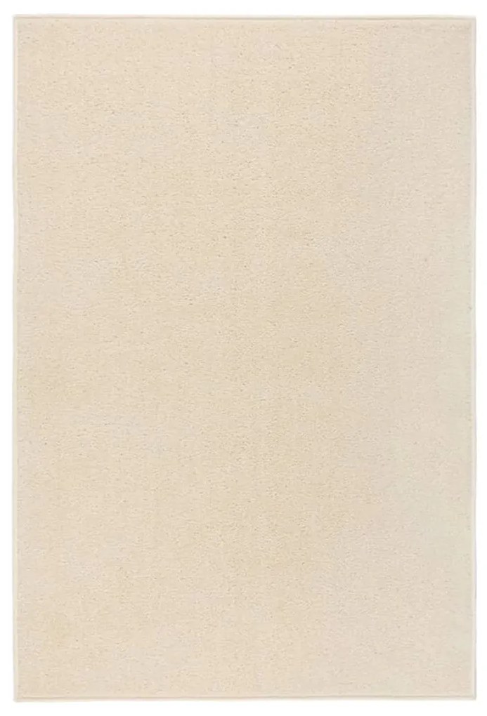 340373 vidaXL Tapete de pelo curto 160x230 cm cor creme