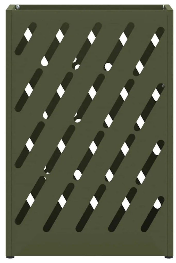 Suporte de Guarda-chuva Verde-Azeitona da - 28x12x41 cm em Aço