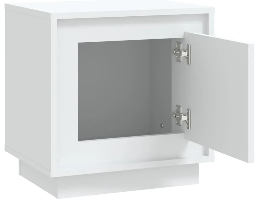 Mesas de cabeceira 2 pcs 44x35x45cm derivados de madeira branco
