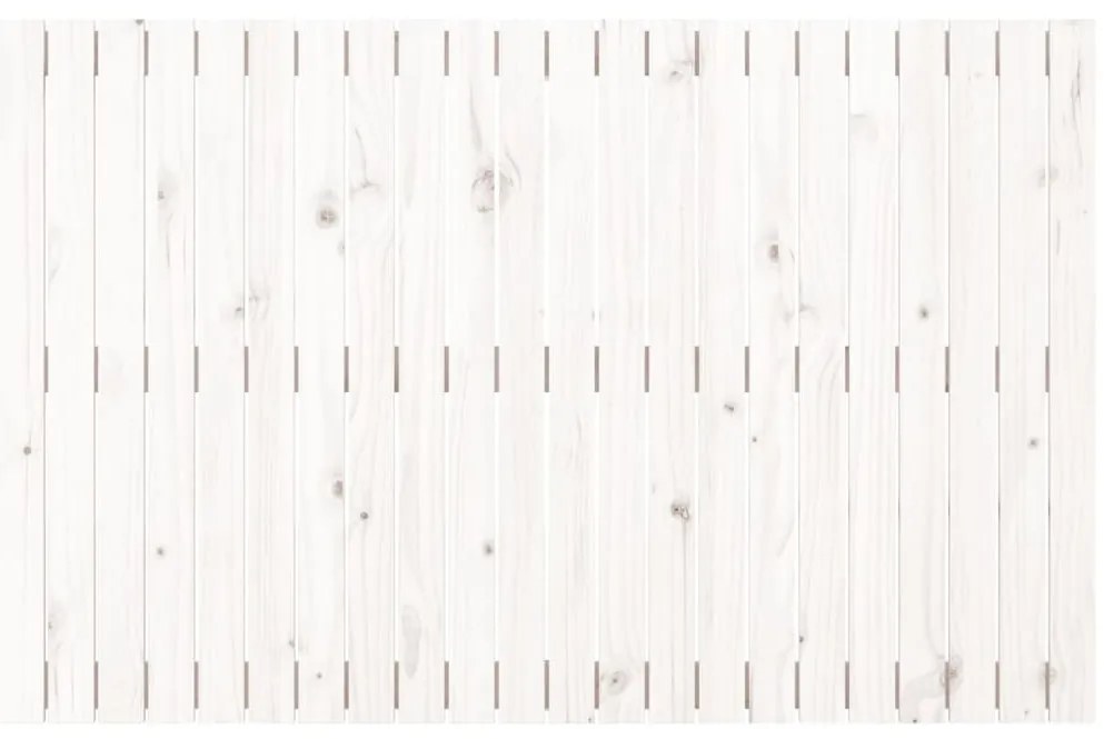 Cabeceira de parede 140x3x90 cm madeira de pinho maciça branco