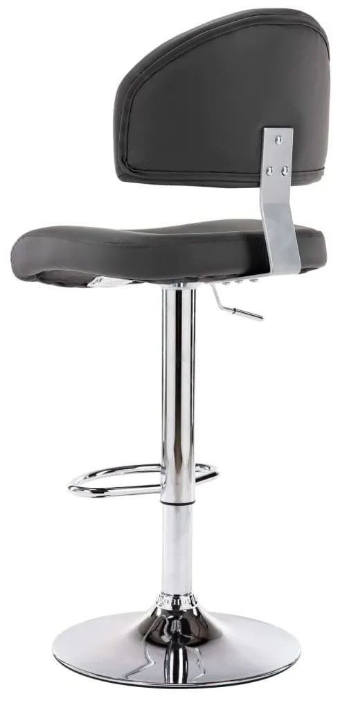 Bancos de bar 2 pcs couro artificial cinzento