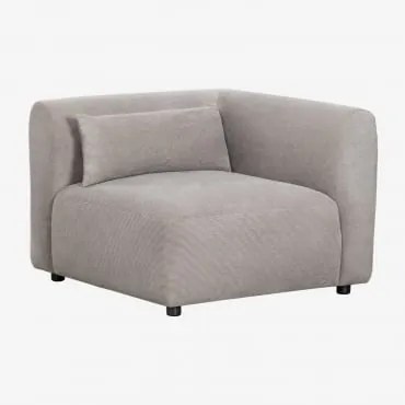 Módulo De Canto Para Sofá Modular Fogler Bombazina Cinzento Toupeira Claro - Sklum