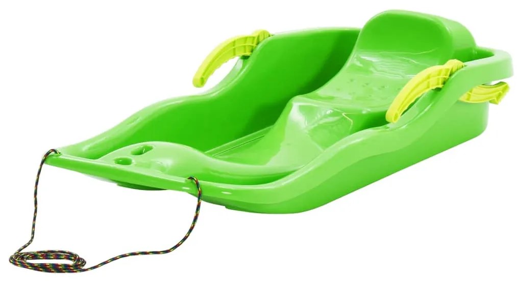 Trenó com travões 87x40x18 cm polipropileno verde