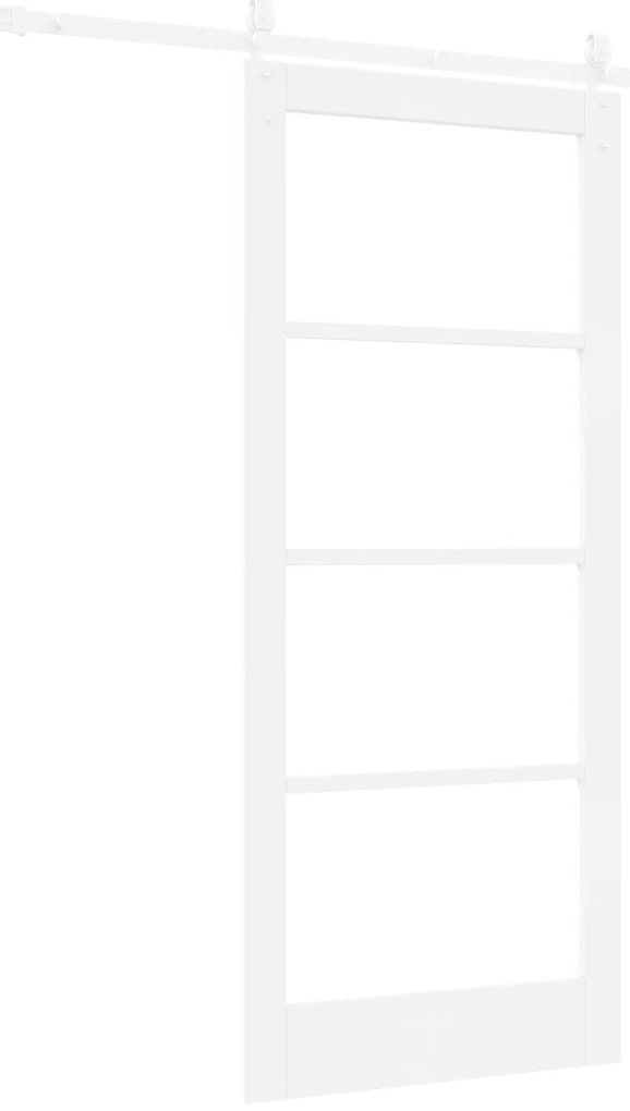 Conjunto de Porta de Correr vidaXL com Hardware Branca 86x198,5 cm Mad
