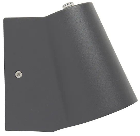 Candeeiro exterior moderno antracite com LED e sensor crepuscular - Uma Moderno