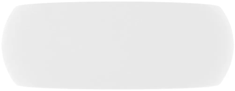 Lavatório luxuoso redondo 40x15 cm cerâmica branco mate