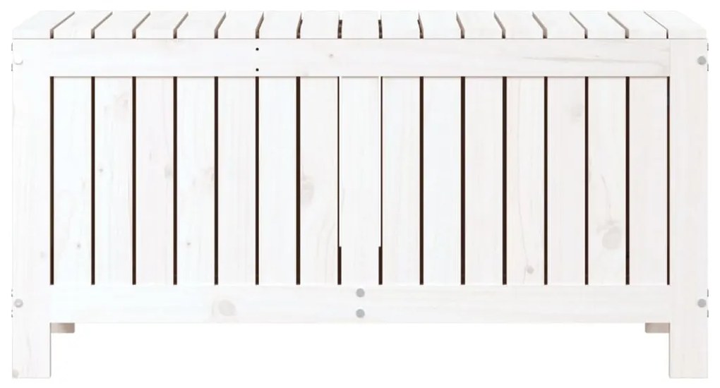 Caixa de arrumação jardim 108x42,5x54 cm pinho maciço branco