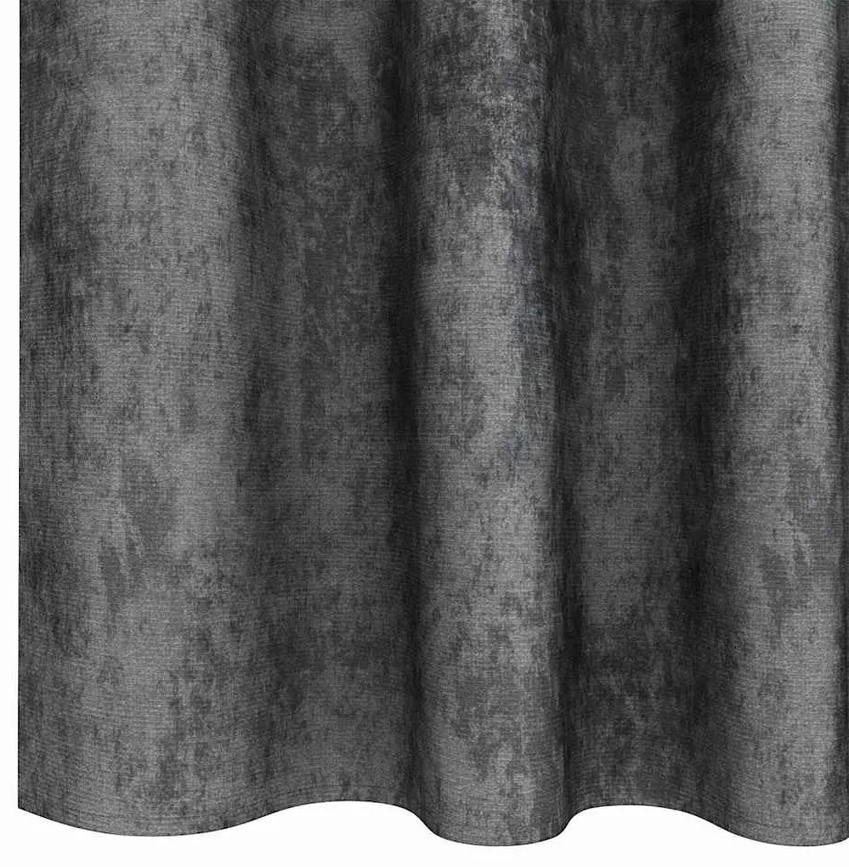 Cortinas de Veludo 2 peças com Ilhós Cinza 260x140 cm