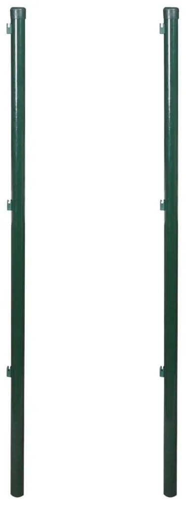 vidaXL Postes de cerca 2 pcs 115 cm