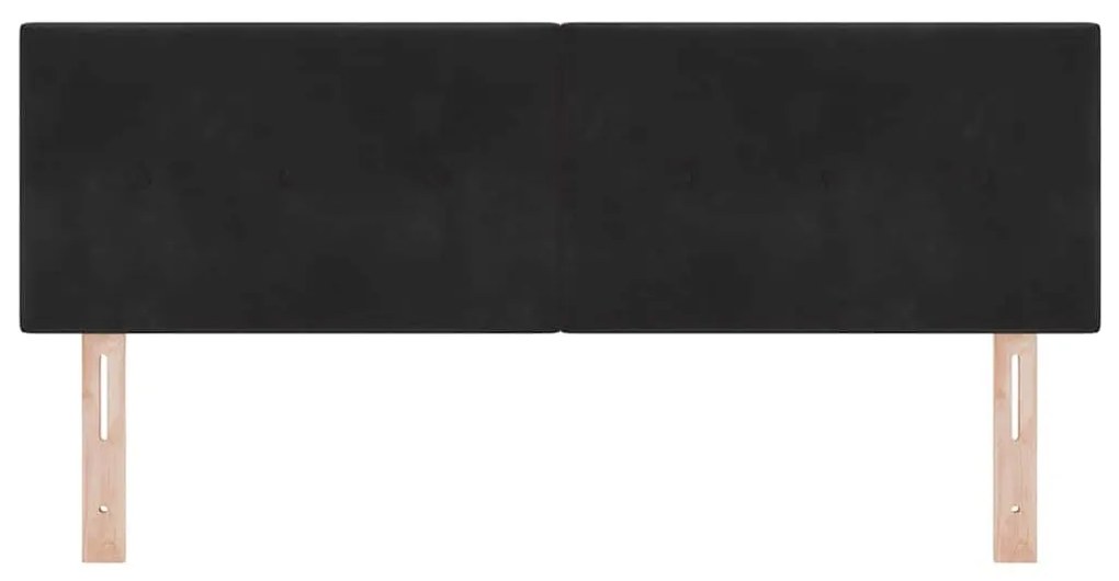 Cabeceira LED vidaXL Botão Almofadado Preto 80 cm Veludo