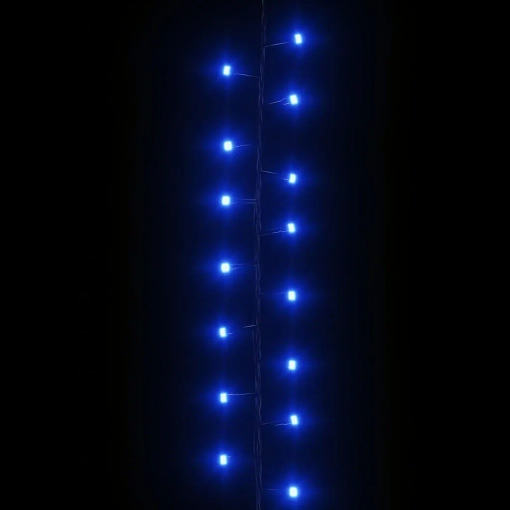 Cordão de luzes compacto 1000 luzes LED 25 m PVC azul